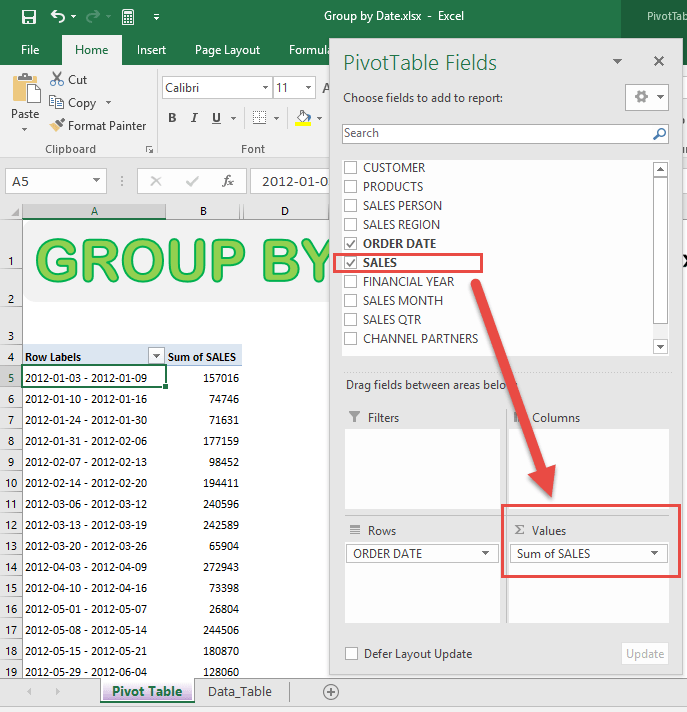 Microsoft Excel Group 69