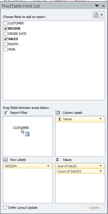 Show Report Filter Pages in a Pivot Table