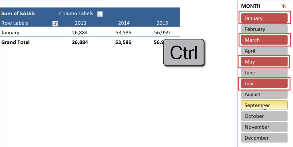 Different Ways to Filter an Excel Slicer