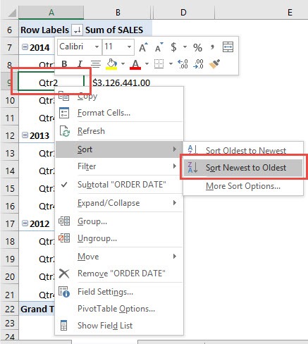 Sort by Largest or Smallest With Excel Pivot Tables
