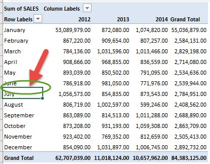 Sort an Excel Pivot Table Manually