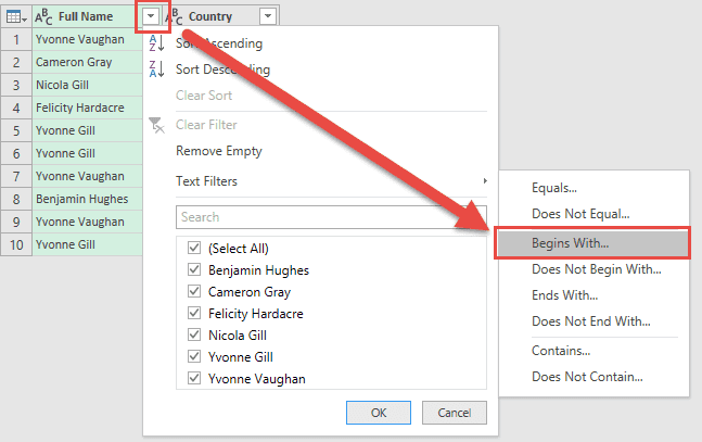 Filter Records Using Power Query or Get & Transform