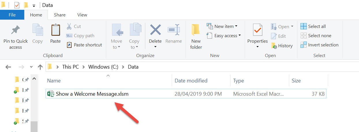Show a Welcome Message Using Macros In Excel