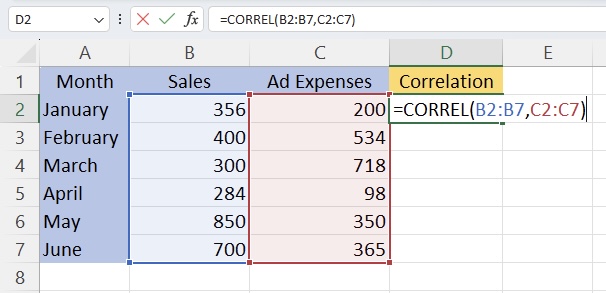 Correlation in Excel - With Examples!