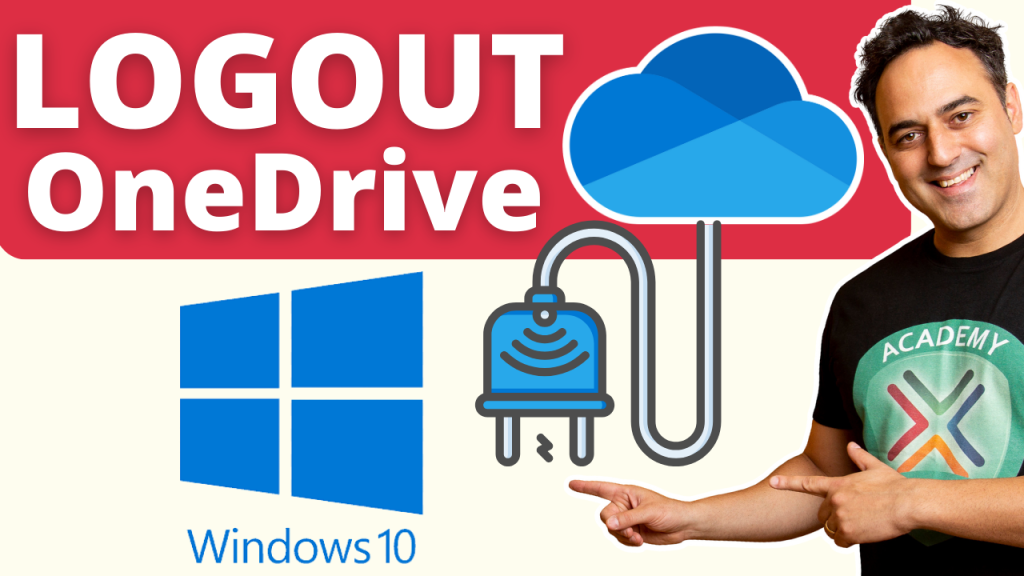 Logout OneDrive on Windows 10