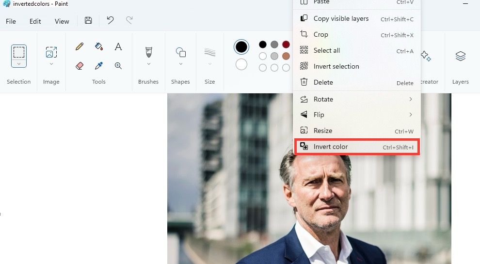 Invert Picture Colors in PowerPoint