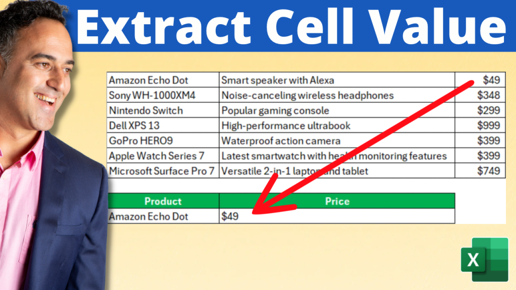 Extract cell value