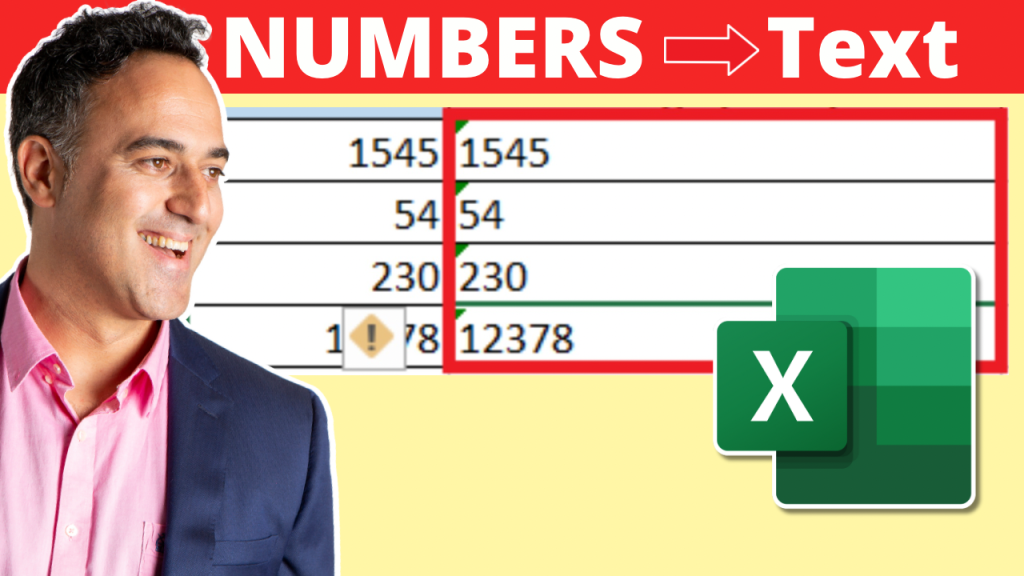 Format numbers as text