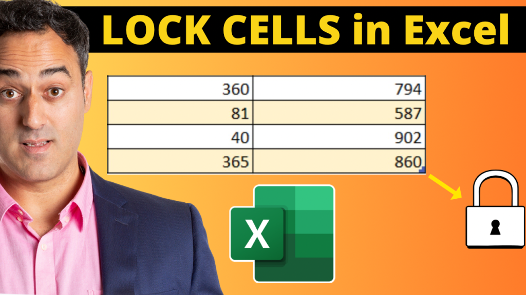 Lock cells in excel