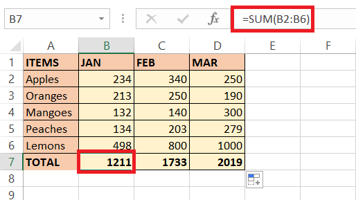 Sum Formula