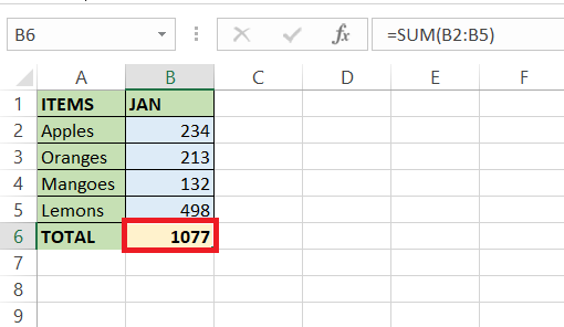 Sum Formula