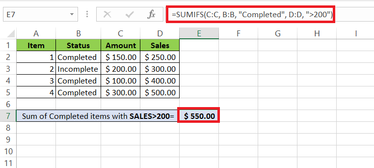 Sum Formula