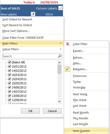 Filter a Pivot Table by Dates | MyExcelOnline