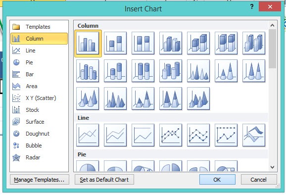 Insert Pivot Chart