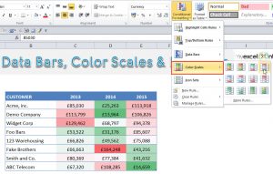 Data Bars, Color Scales & Icon Sets | MyExcelOnline