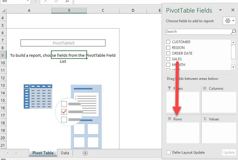 Group Sales with a Pivot Table