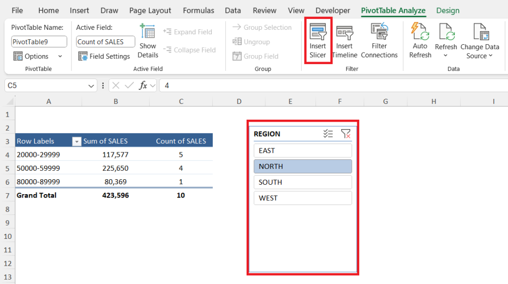 Group Sales with a Pivot Table | MyExcelOnline