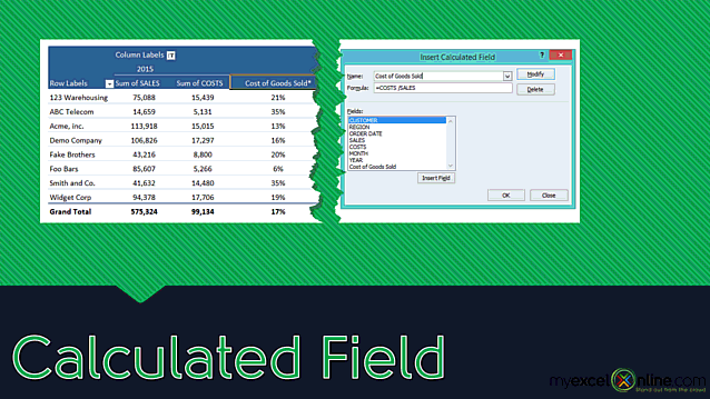 Pivot Table Calculated Field