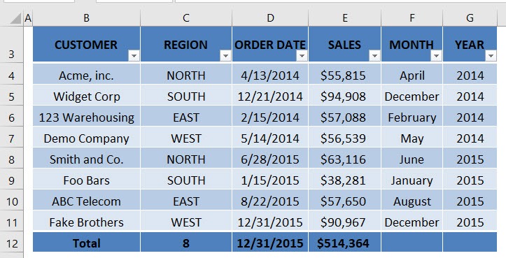 Excel Table: Row Calculations