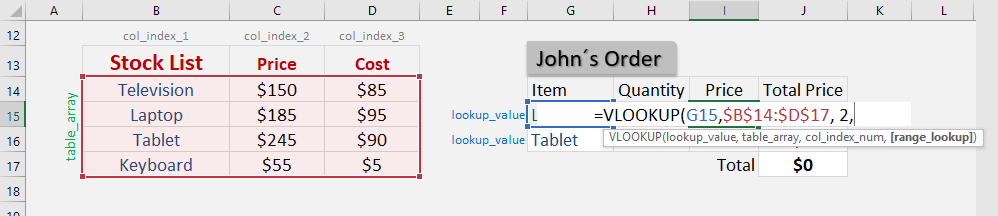 VLOOKUP formula