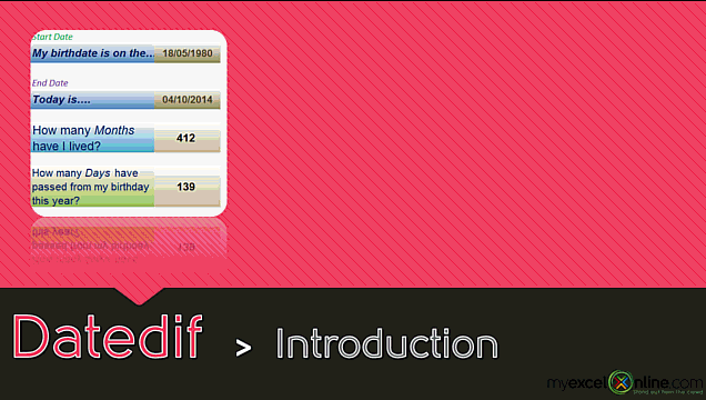 DATEDIF function: Introduction