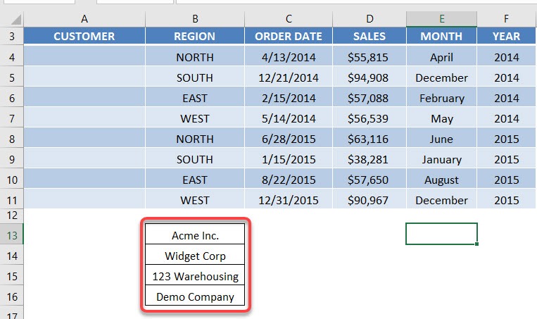 Drop Down Menu In Your Excel Table