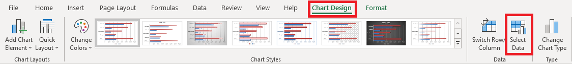 Clustered Bar Chart - Year on Year Comparison Chart Excel