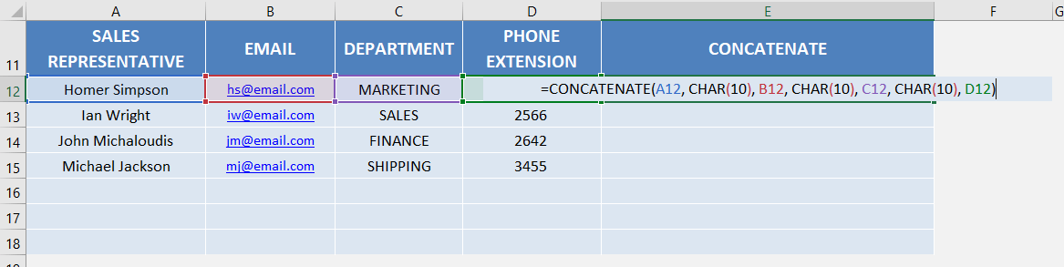 3 Quick & Easy ways to Concatenate Excel With A Line Break