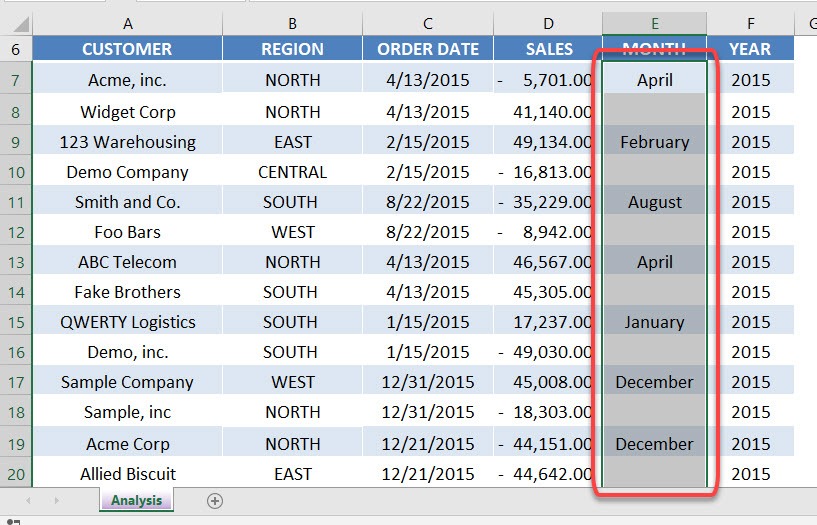 Copy The Cell Above In Excel