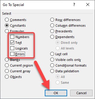 Find Errors with Go to Special Constants