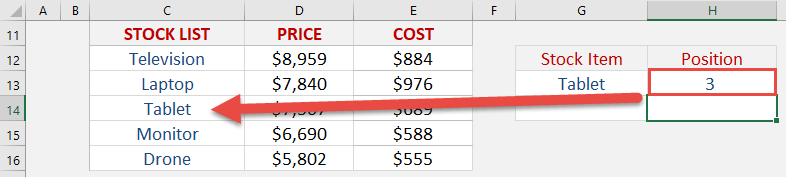 Match Formula