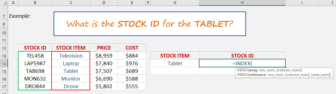 Index-Match formula