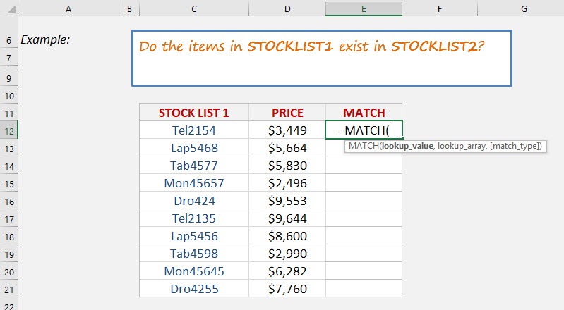 MATCH Two Lists