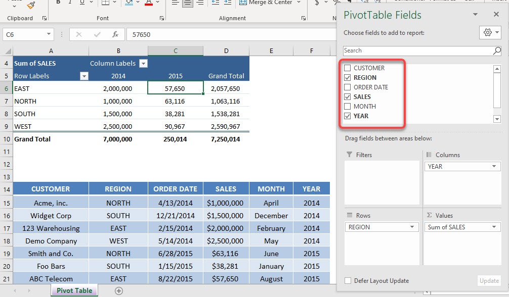 Sort Field List In a Pivot Table from A to Z