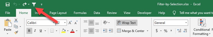 Excel Filter by Selection