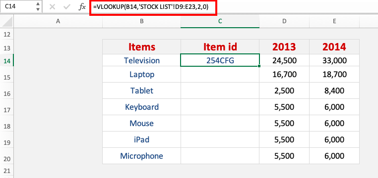 jak używać VLOOKUP między arkuszami / MyExcelOnline