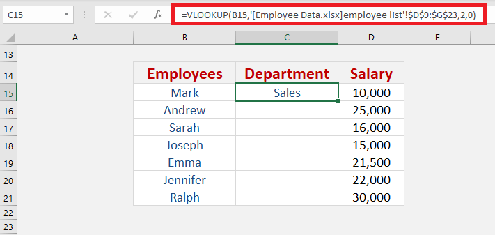 How to Use VLOOKUP between Sheets