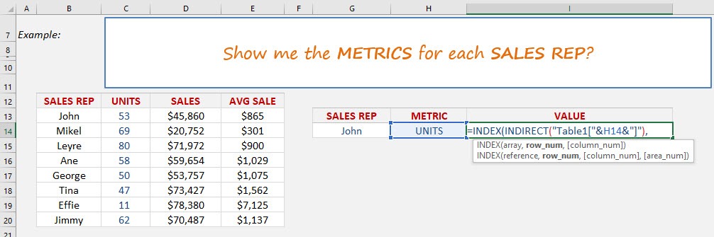 Index Match 2 Criteria