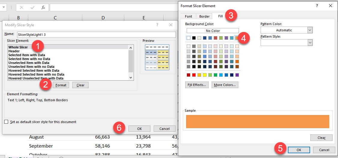 Customize an Excel Slicer