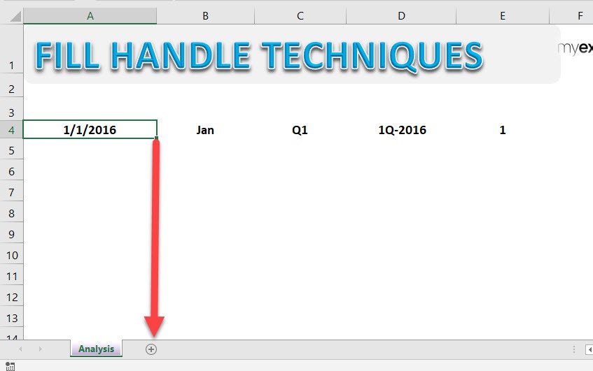 Excel's Fill Handle Tips | MyExcelOnline