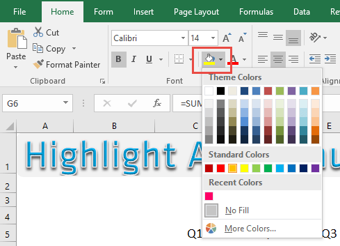 Highlight all Formula Cells