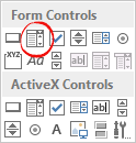 Excel Form Controls Combo Box