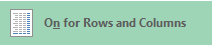 On for rows & columns