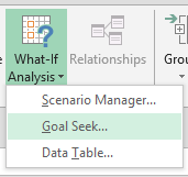 what if analysis goal seek