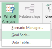 Whatif analysis excel