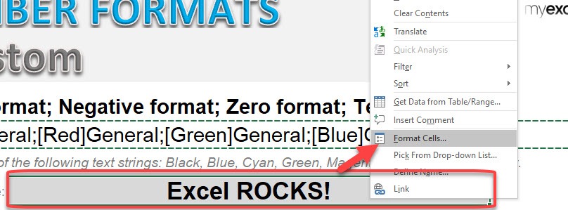 Custom Number Formats in Excel