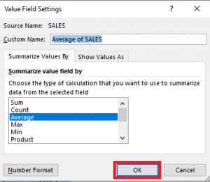 Show Average in Pivot Table | MyExcelOnline
