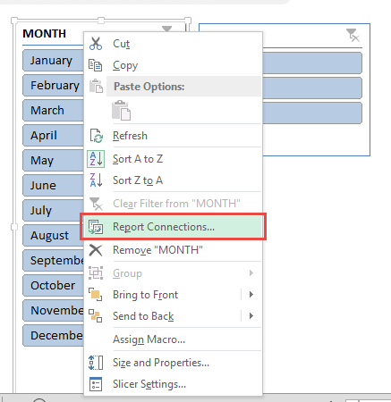 Connect Slicers to Multiple Excel Pivot Tables