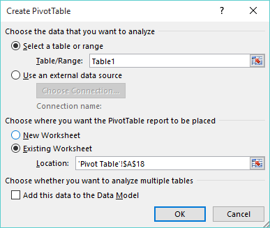 Excel Pivot Table