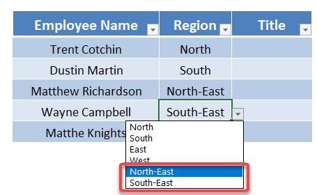 Dynamic Data List using Excel Tables | MyExcelOnline